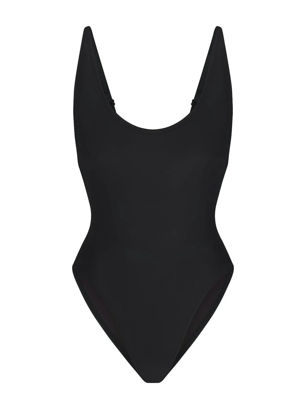 NWT SKIMS Signature Swim Scoop Neck One Piece Swimsuit Onyx Black Small